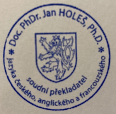 Doc. PhDr. Jan Holeš, Ph.D. - Soudní překladatel - Olomouc - ilustrační foto